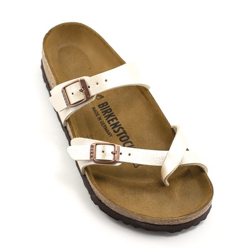 white birkenstock mayari