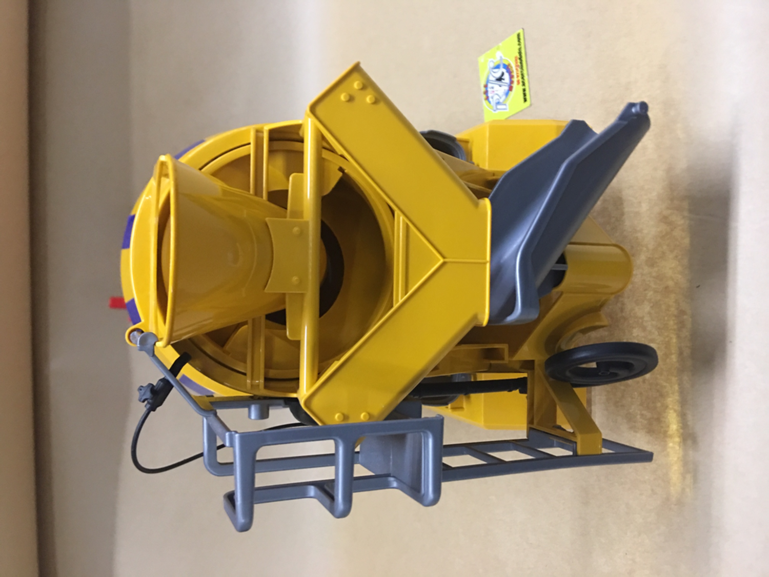 bruder cement mixer yellow