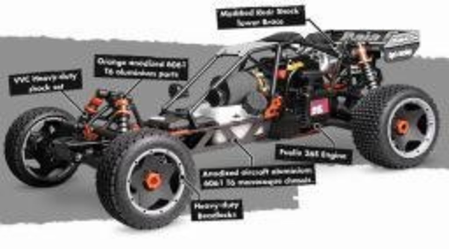PARTS 2,4 COMPATIBLE WITH HPI 5B//SS BAJA ENGINE AIR FILTER COMPONENTS FRAME