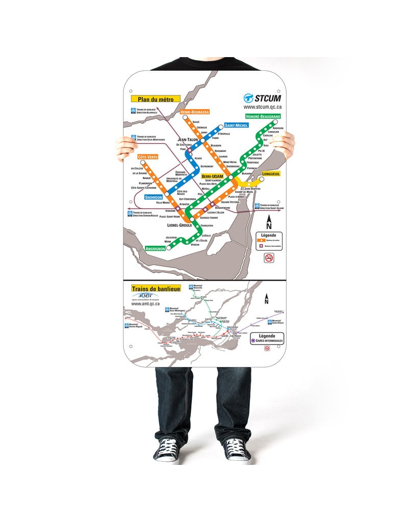 Official Montreal Metro map - 2001 version