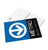 Carte postale - Logo du métro