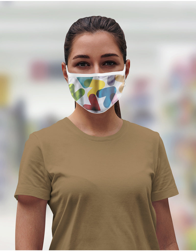 Reusable face mask - Colored chevrons