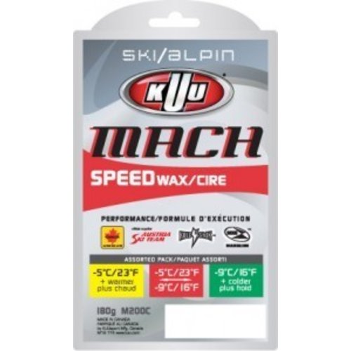 Kuu Mach+ Speed Wax (-3 Temperature- Warm, Uni & Cold) 180G (20/21) Assorted Kuu Mach+ Speed Wax (-3 Temperature- Warm, Uni & Cold) 180G (20/21) Assorted