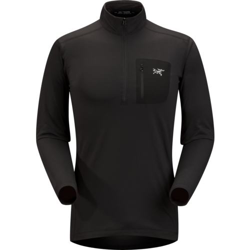 ARCTERYX ARCTERYX RHO LT ZIP NECK MEN'S (19/20) BLACK-BLK ARCTERYX ARCTERYX RHO LT ZIP NECK MEN'S (19/20) BLACK-BLK