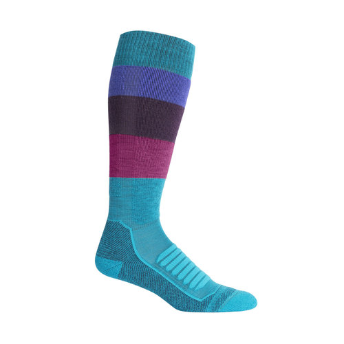 ICEBREAKER ICEBREAKER WMNS SKI+ MEDIUM OTC WIDE STRIPE (19/20) ARCTIC TEAL-436 ICEBREAKER ICEBREAKER WMNS SKI+ MEDIUM OTC WIDE STRIPE (19/20) ARCTIC TEAL-436