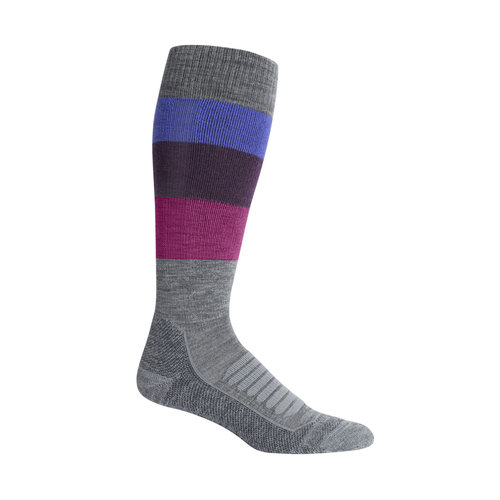 ICEBREAKER ICEBREAKER WMNS SKI+ MEDIUM OTC WIDE STRIPE (19/20) GRITSTONE HTHR-13 ICEBREAKER ICEBREAKER WMNS SKI+ MEDIUM OTC WIDE STRIPE (19/20) GRITSTONE HTHR-13