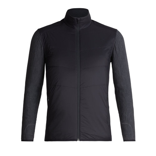 ICEBREAKER ICEBREAKER MENS DESCENDER HYBRID JACKET (19/20) BLACK/JET HTHR-A05 ICEBREAKER ICEBREAKER MENS DESCENDER HYBRID JACKET (19/20) BLACK/JET HTHR-A05