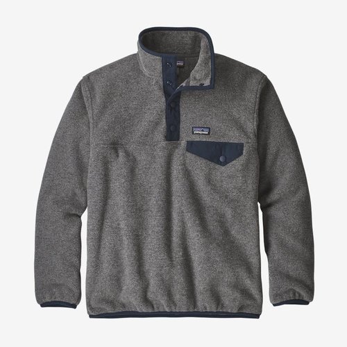 PATAGONIA Patagonia Boys' Lw Synch Snap-T P/O (20/21) Nickel W/Navy Blue-Nknv *Final Sale* PATAGONIA Patagonia Boys' Lw Synch Snap-T P/O (20/21) Nickel W/Navy Blue-Nknv *Final Sale*