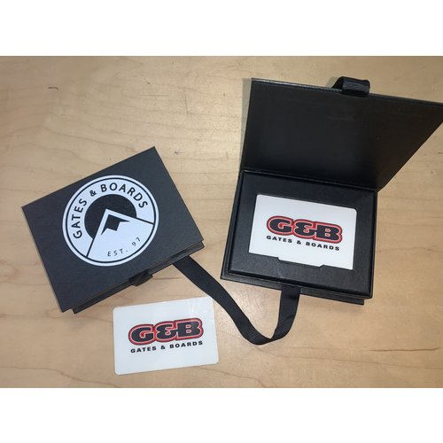 Gates And Boards GIFT CERTIFICATE - ASST VALUE Gates And Boards GIFT CERTIFICATE - ASST VALUE