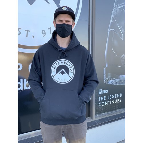 GATES AND BOARDS G&B Unisex DWR Hoody - Black GATES AND BOARDS G&B Unisex DWR Hoody - Black