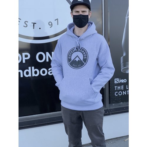 GATES AND BOARDS G&B Unisex DWR Hoody - Heather Grey GATES AND BOARDS G&B Unisex DWR Hoody - Heather Grey