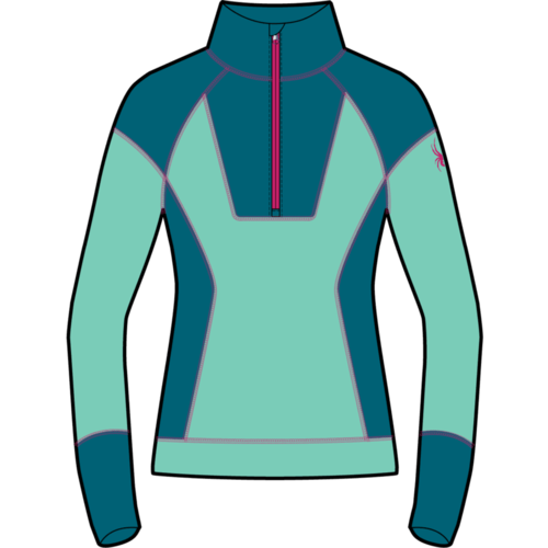 SPYDER SPYDER W ELEVATION HALF ZIP (19/20) GREEN-349 SPYDER SPYDER W ELEVATION HALF ZIP (19/20) GREEN-349