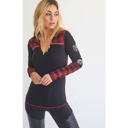 Alp-N-Rock Alp-N-Rock Charlotte Henley Shirt (21/22) Black-Blk Alp-N-Rock Alp-N-Rock Charlotte Henley Shirt (21/22) Black-Blk