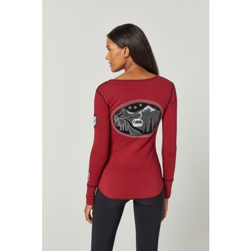 Alp-N-Rock Alp-N-Rock Madeline Henley Shirt (21/22) Deep Red-Dre Alp-N-Rock Alp-N-Rock Madeline Henley Shirt (21/22) Deep Red-Dre