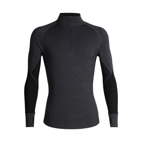 Icebreaker Icebreaker Men 260 Zone Ls Half Zip (22/23) Jet Heather/Black-A01 Icebreaker Icebreaker Men 260 Zone Ls Half Zip (22/23) Jet Heather/Black-A01