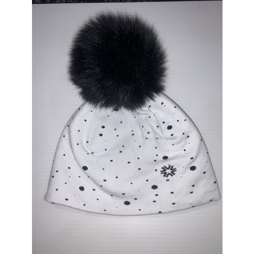 Newland NEWLAND ELSA LADY BEANIE (19/20) BLACK/WHITE-0108 Newland NEWLAND ELSA LADY BEANIE (19/20) BLACK/WHITE-0108