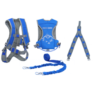 Mdxone Kids Ski Harness, The Static With 9'Static Rope (24/25) Blue