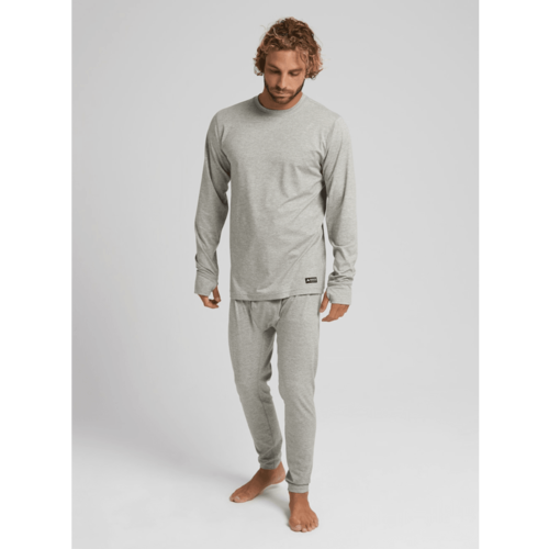 Burton Burton Mens Midweight Base Layer Crewneck (22/23) Gray Heather-020 Burton Burton Mens Midweight Base Layer Crewneck (22/23) Gray Heather-020