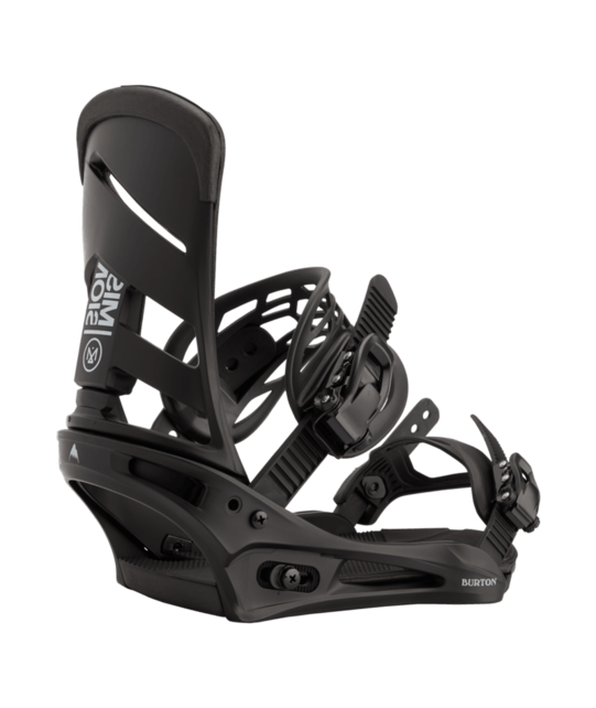 Burton Men's Mission Re:Flex Snowboard Bindings (25/26) Black-A02