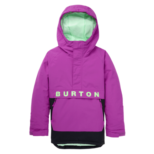 Burton Burton Kids Frostner 2L Anorak Jacket (22/23) Vivid Viola/True Black-500 Burton Burton Kids Frostner 2L Anorak Jacket (22/23) Vivid Viola/True Black-500