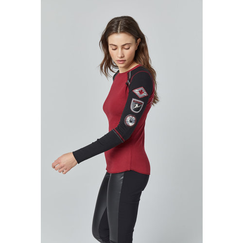 Alp N Rock Alp N Rock Heritage Apres Canada Crew Shirt (22/23) Deep Red-Dre Alp N Rock Alp N Rock Heritage Apres Canada Crew Shirt (22/23) Deep Red-Dre