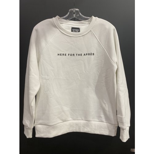 Apres Actif Apres Actif Here For The Après Crewneck White Apres Actif Apres Actif Here For The Après Crewneck White