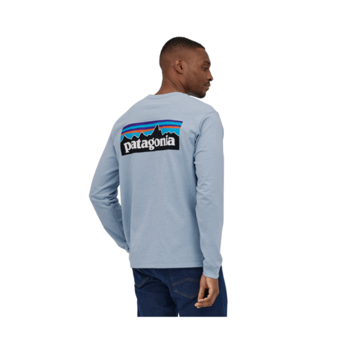 Patagonia Patagonia M'S L/S P-6 Logo Responsibili-Tee (22/23) Steam Blue-Stme Patagonia Patagonia M'S L/S P-6 Logo Responsibili-Tee (22/23) Steam Blue-Stme