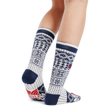 Dale Of Norway History Socks Crew Cut (22/23) Raspberry Offwhite Navy-B