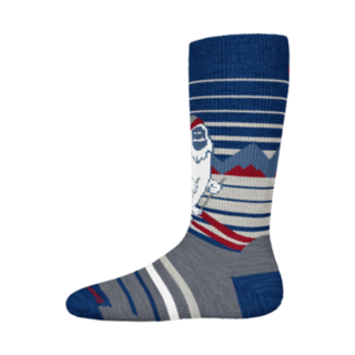 Smartwool Kids' Wintersport Full Cushion Yeti Pattern OTC Socks (24/25) Alpine Blue