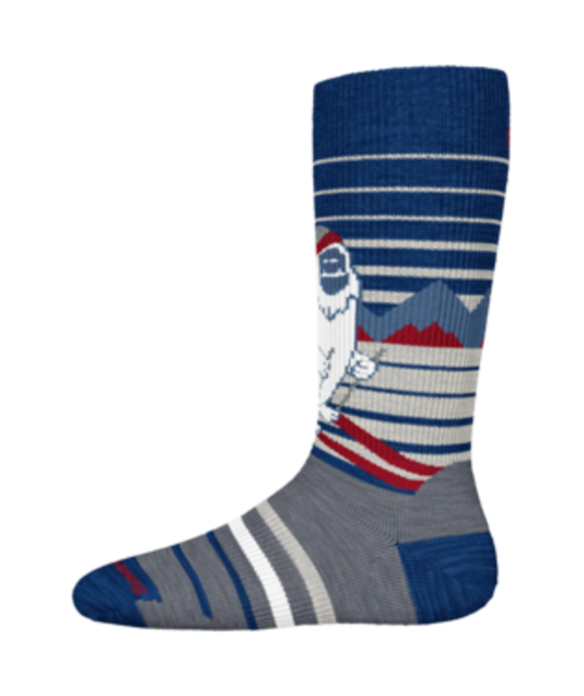 Smartwool Kids' Wintersport Full Cushion Yeti Pattern OTC Socks (24/25) Alpine Blue