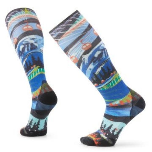 Smartwool Smartwool Ski Zero Cushion Skication Print OTC SocksSki Zc Print Otc (22/23) Mist Blue Smartwool Smartwool Ski Zero Cushion Skication Print OTC SocksSki Zc Print Otc (22/23) Mist Blue