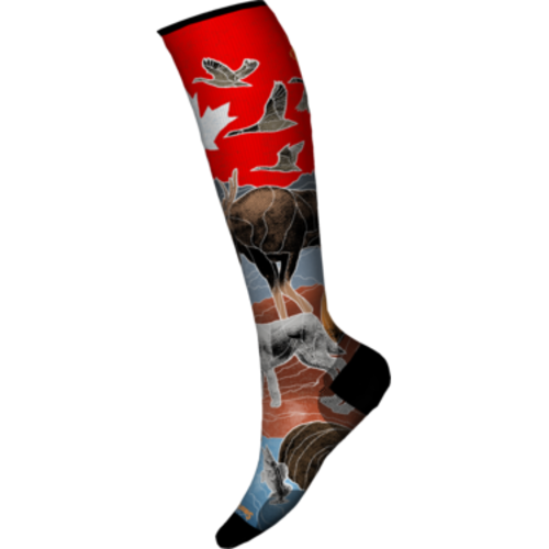 Smartwool Smartwool Ski Targeted Cushion Canada Print OTC Socks (22/23) Multi Color Smartwool Smartwool Ski Targeted Cushion Canada Print OTC Socks (22/23) Multi Color