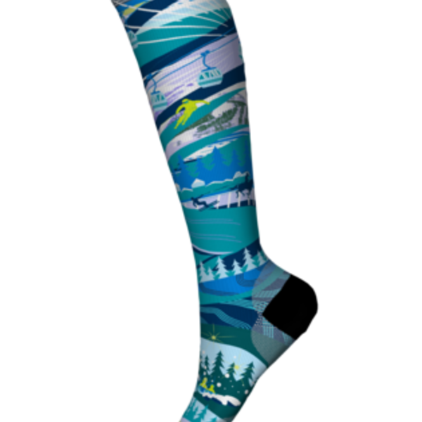 Smartwool Performance Ski Zero Cushion Ski Socks (POW Print) - Ski