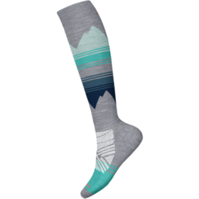 Smartwool Womens Ski Targeted Cushion Pattern Otc Socks (23/24) Light Gray-039