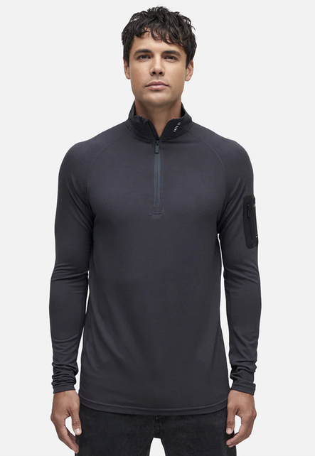 Le Bent Mens Core Midweight 1/4 Zip (23/24) Dark Cloud - 012