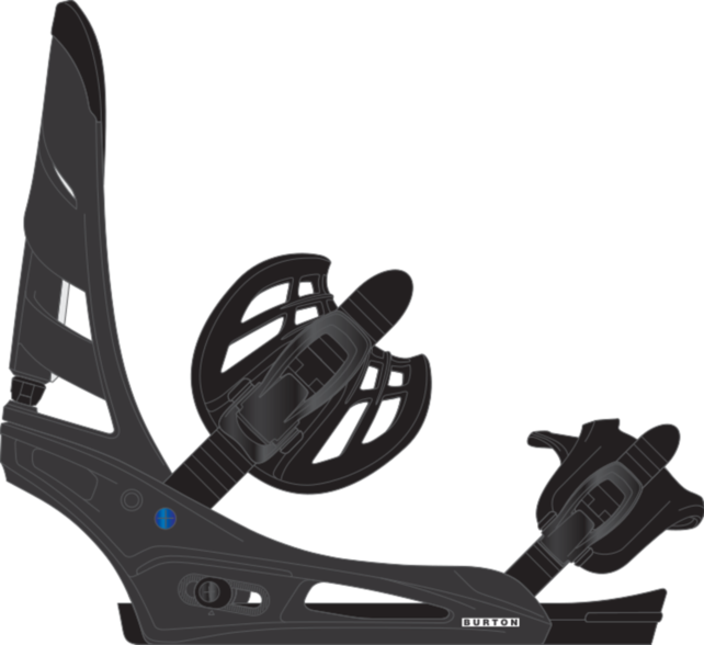 Burton Men's Mission Re:Flex Snowboard Bindings (25/26) Black-A02