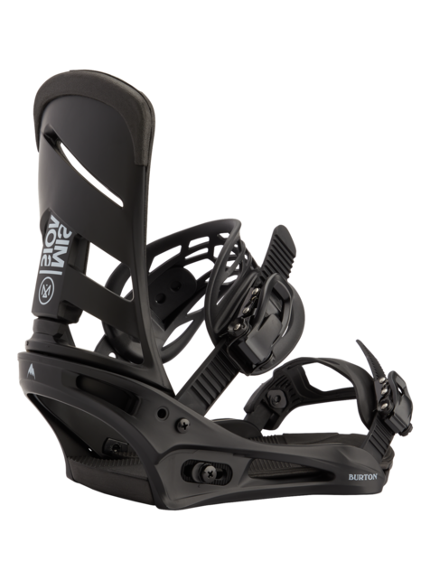 Burton Men's Mission Re:Flex Snowboard Bindings (25/26) Black-A02