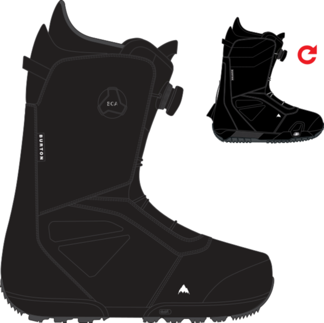 Burton Men's Ruler Boa® Snowboard Boots (25/26) Black-A02