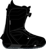 Burton Mens Ruler Step On Boot (24/25) Black-002