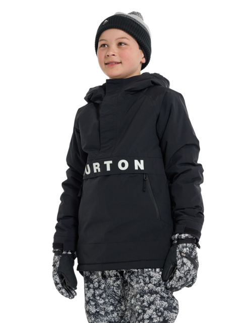 Burton Kids' Frostner 2L Anorak Jacket (25/26) True Black-A04