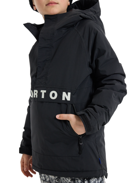 Burton Kids' Frostner 2L Anorak Jacket (25/26) True Black-A04