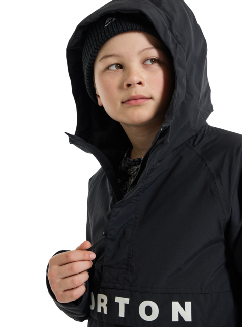 Burton Kids' Frostner 2L Anorak Jacket (25/26) True Black-A04