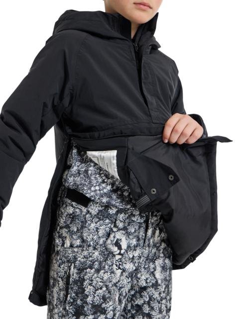 Burton Kids' Frostner 2L Anorak Jacket (25/26) True Black-A04