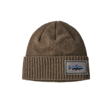 Patagonia Brodeo Beanie (24/25) Fitz Roy Trout Patch: Ash Tan-Fpat
