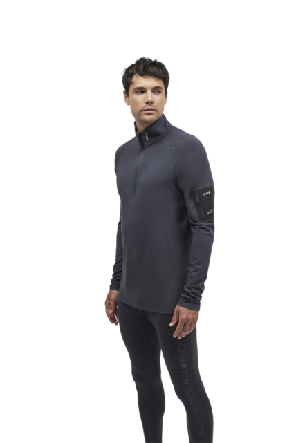 Le Bent Mens Core Midweight 1/4 Zip (23/24) Dark Cloud - 012