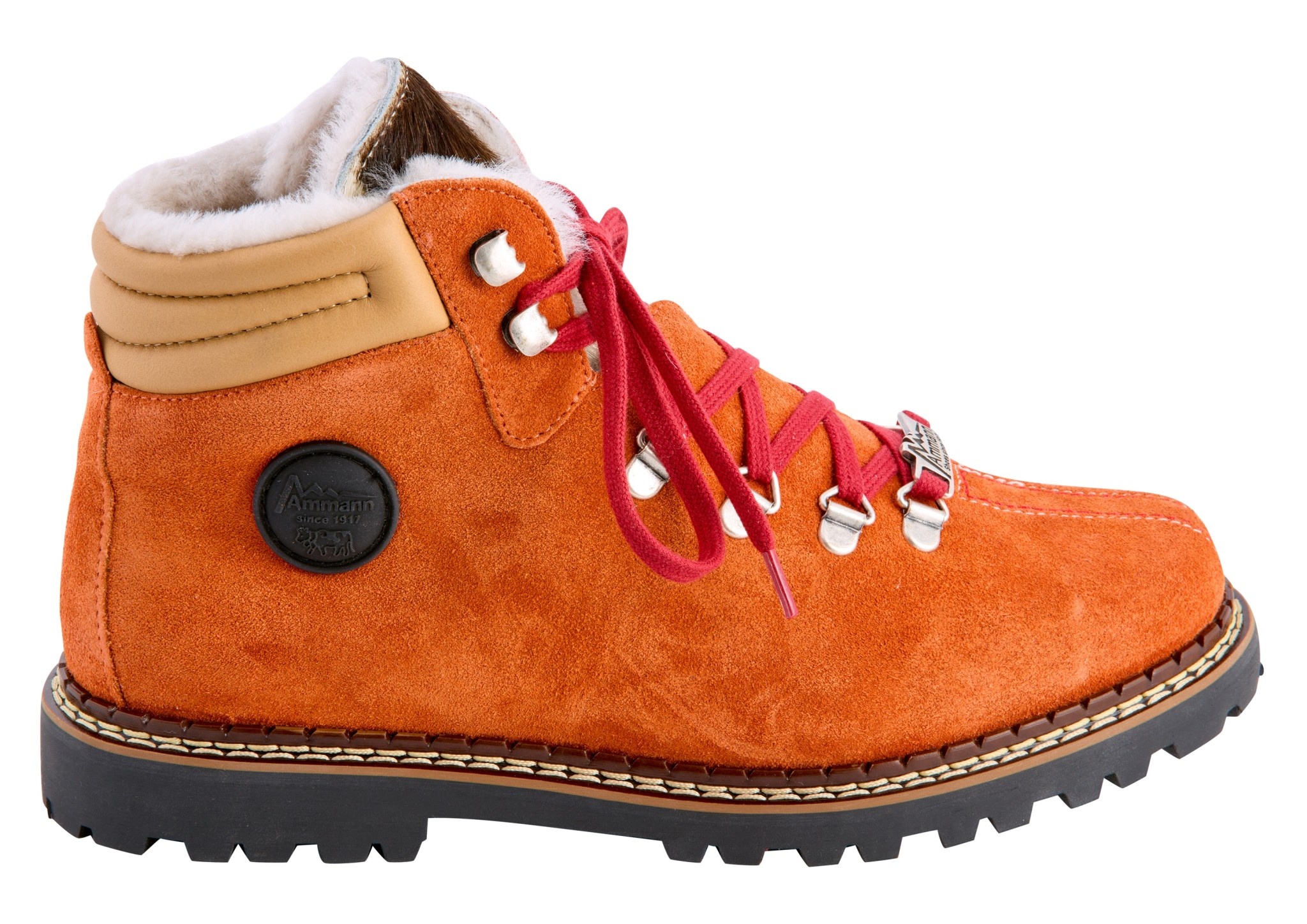Ammann Town 3 23 24 Orange Suede Brown White Cowhide