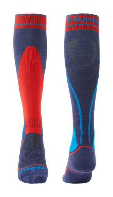 Bridgedale Ski Junior Racer (25/26) Junior-322 Denim/Flame Bridgedale Ski Junior Racer (25/26) Junior-322 Denim/Flame