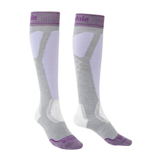 Bridgedale Womens Ski Easy On (26/27) Grey/Lilac