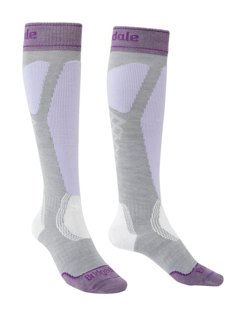 Bridgedale Womens Ski Easy On (26/27) Grey/Lilac