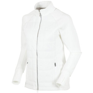 Sunice Women Ella Thermal Hybrid Jacket 23 24 Pure White Silver Zipper G50404